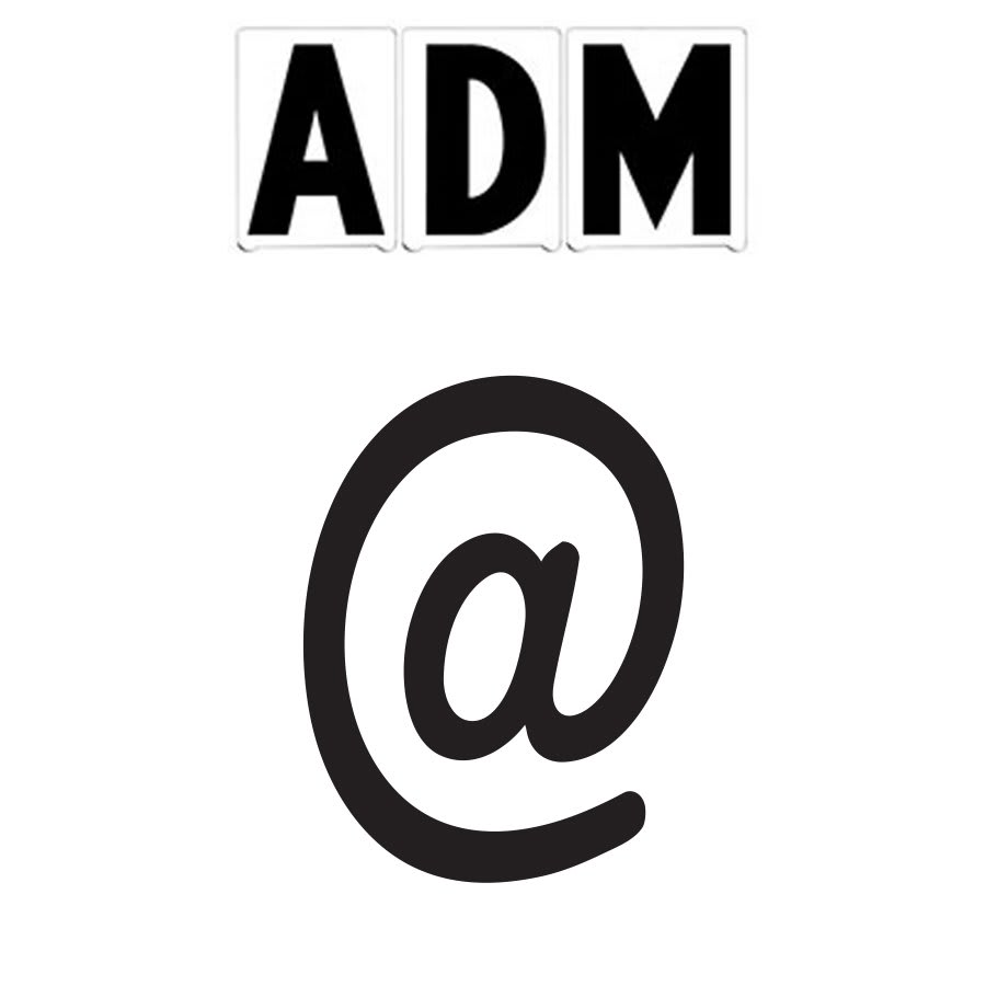 10"(H) Black ADM Font At Sign Gemini Pronto Changeable Copy