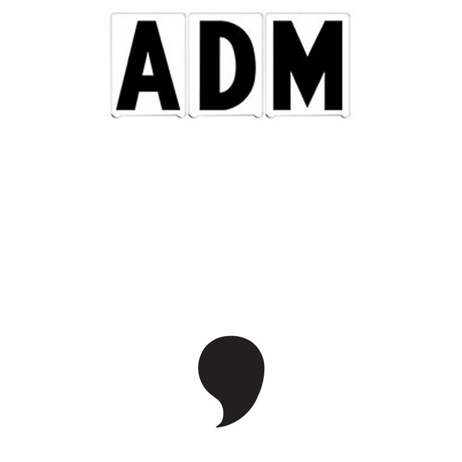 10"(H) Black ADM Font Comma Gemini Pronto Changeable Copy