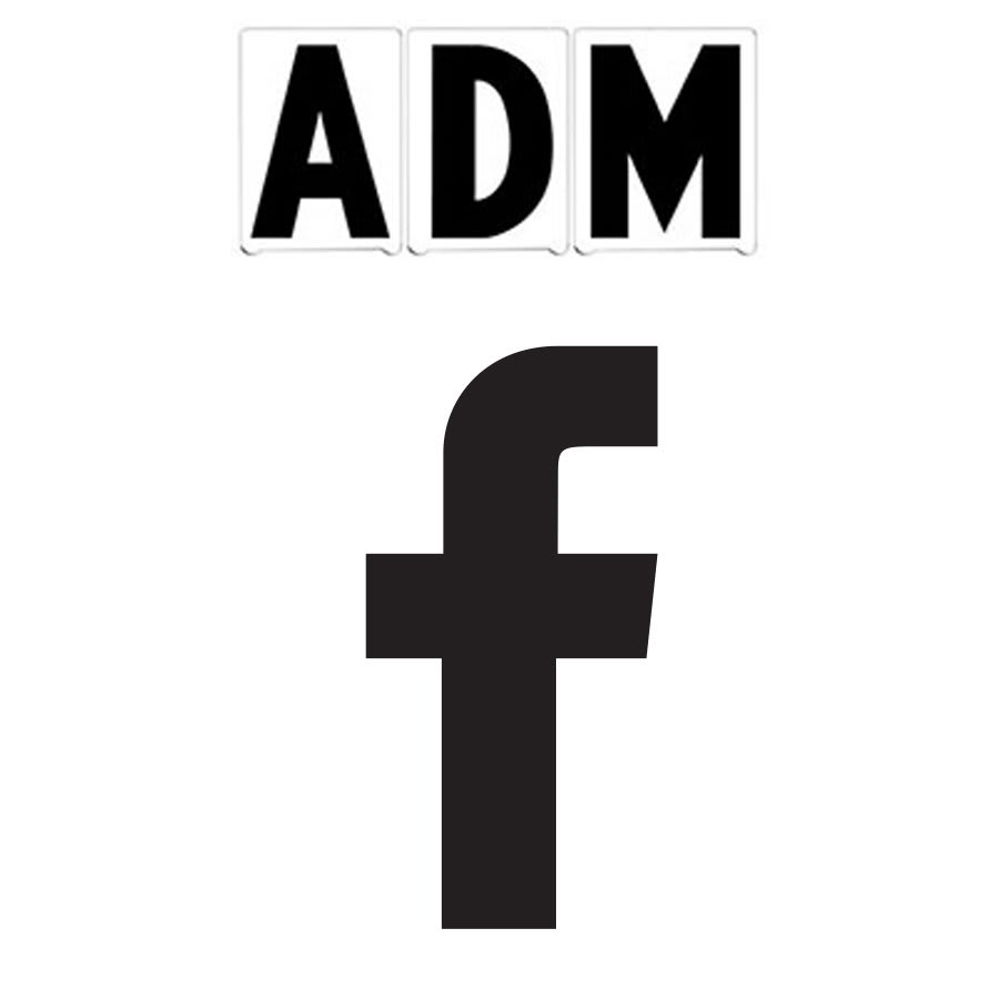 10"(H) Black ADM Font Facebook Symbol Gemini Pronto Changeable Copy