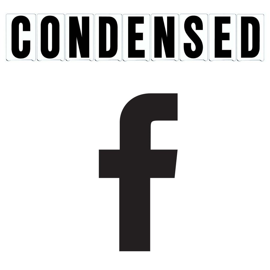 10"(H) Black Condensed Font Facebook Symbol Gemini Pronto Changeable Copy