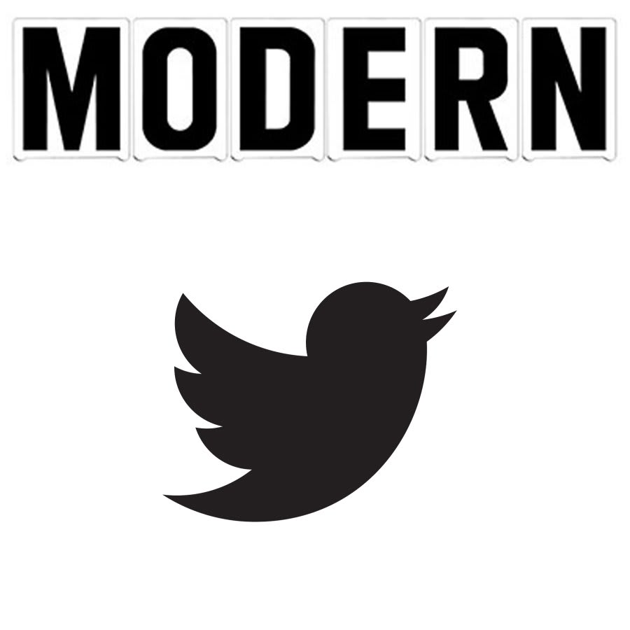 10"(H) Black Modern  Font Twitter Symbol Gemini Pronto Changeable Copy