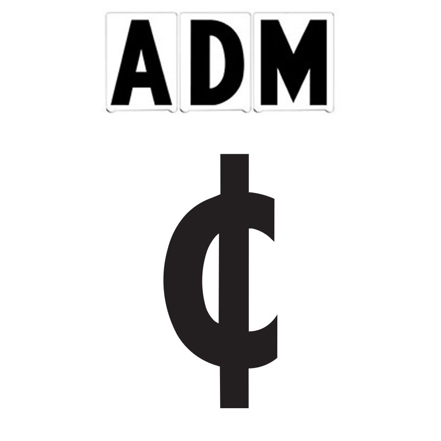 8" on 9"(H) Black ADM Font Cent Sign Gemini Pronto Changeable Copy