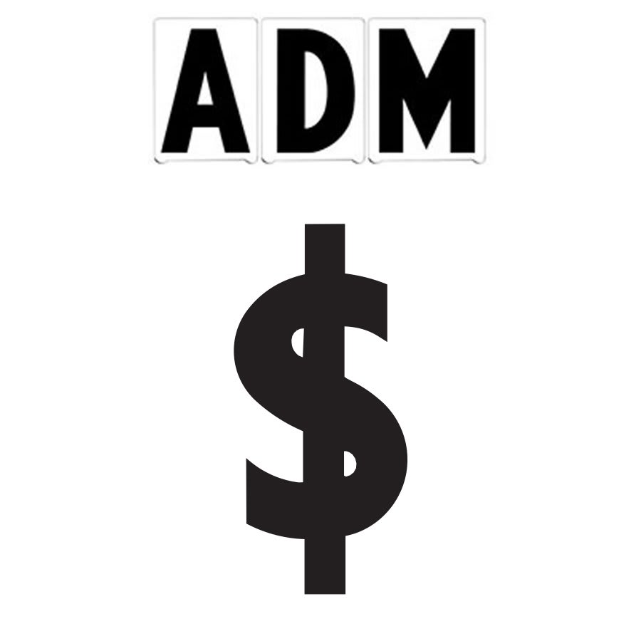8" on 9"(H) Black ADM Font Dollar Sign Gemini Pronto Changeable Copy