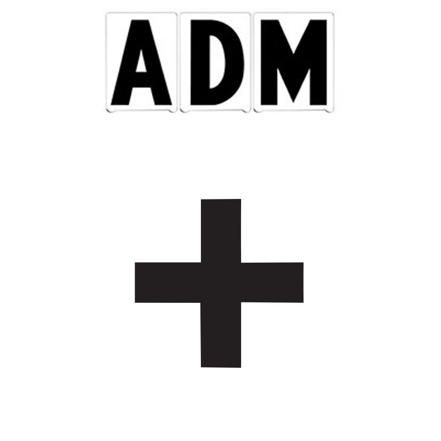 8" on 9"(H) Black ADM Font Plus Symbol Gemini Pronto Changeable Copy