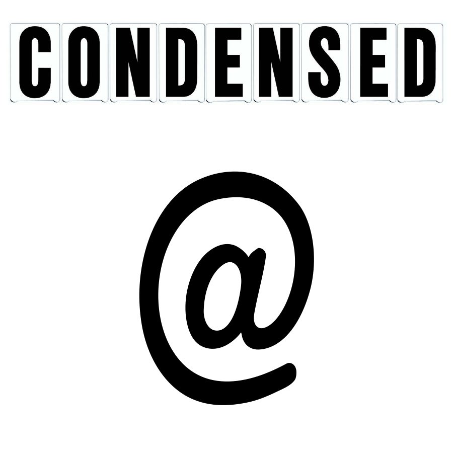 8" on 9"(H) Black Condensed Font At Sign Gemini Pronto Changeable Copy