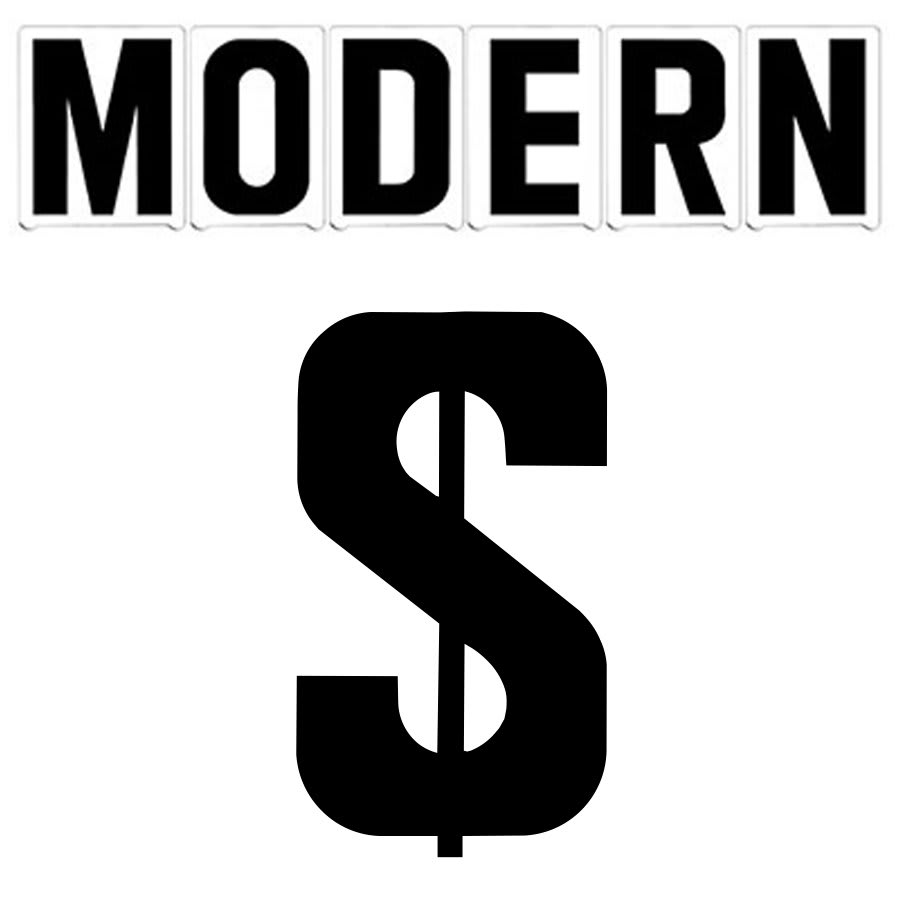 8" on 9"(H) Black Modern Font Dollar Sign Gemini Pronto Changeable Copy