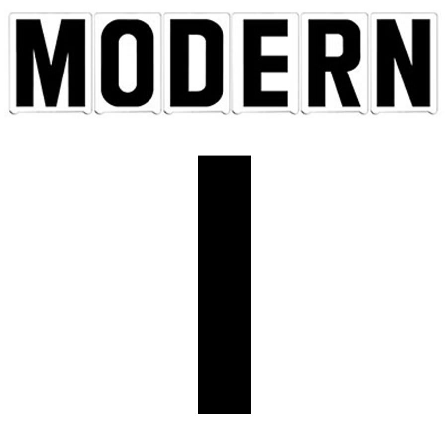 8" on 9"(H) Black Modern Font Letter I Gemini Pronto Changeable Copy