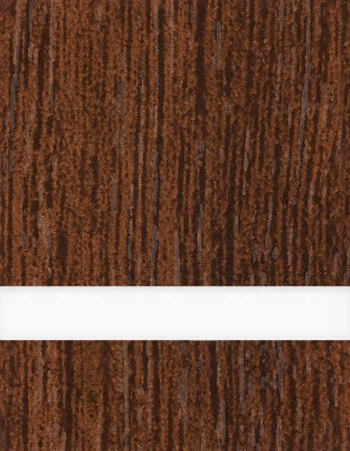 11 1/2" x 24" x 1/16" Walnut/White Matte Duets Rotary Indoor Plastic