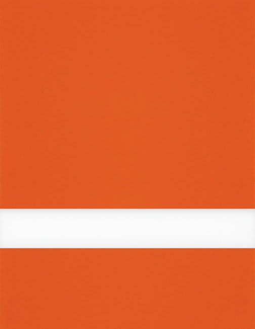 12" x 24" x 1/16" Orange/White Matte Duets Rotary Indoor Plastic