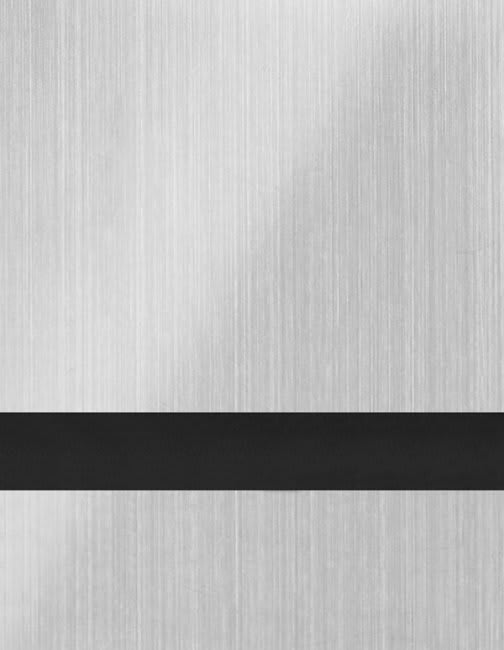 12" x 24" x 1/16" Brushed Aluminum/Black Duets Rotary Indoor Metal Plastic