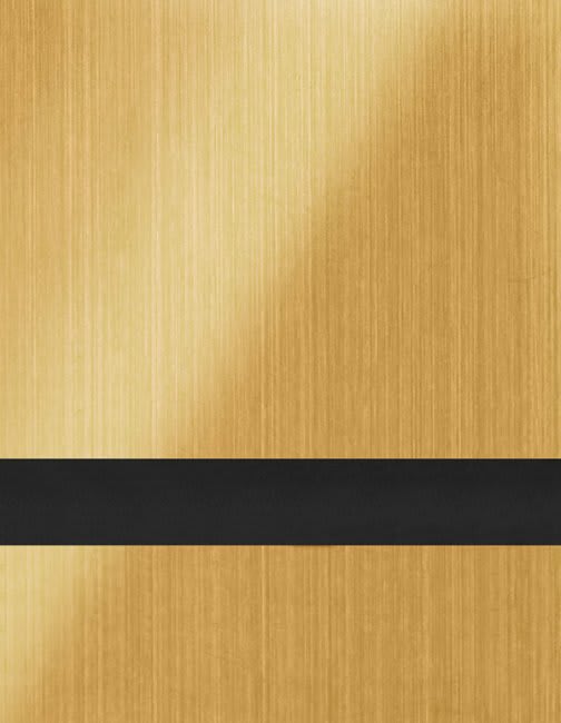 12" x 24" x 1/16" Brushed Gold/Black Duets Rotary Indoor Metal Plastic