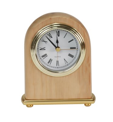 4" x 5" Red Alder Arch Desk Clock