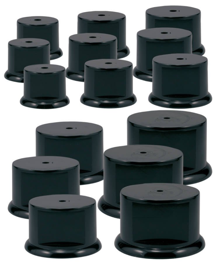 Black Round Weighted Plastic Base Sample Set