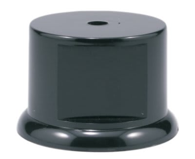 2 1/8" Black Weighted Round Plastic Base