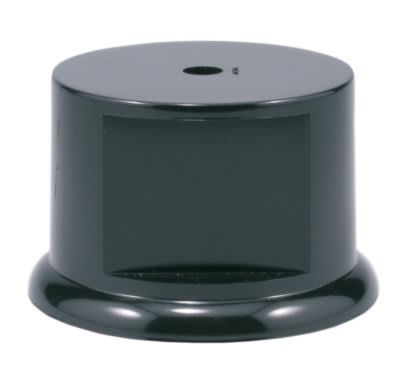 2 3/8" Black Weighted Round Plastic Base