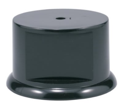 2 3/4" Black Weighted Round Plastic Base