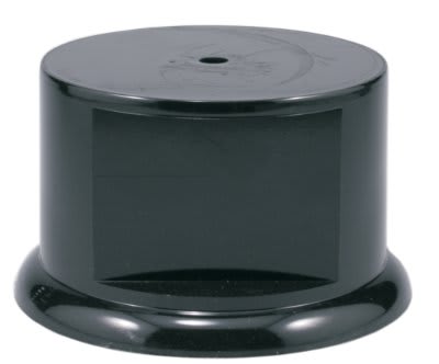3 1/4" Black Weighted Round Plastic Base