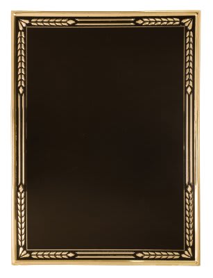 5" x 7" Black/Gold Aluminum Hi-Relief Plaque Plate