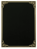 5 7/8" x 7 7/8" Black/Gold Hi-Relief Plaque Plate