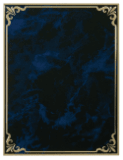 3 7/8" x 5 7/8" Blue Marble/Gold Hi-Relief Plaque Plate