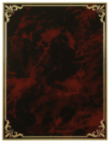 5 7/8" x 7 7/8" Red Marble/Gold Hi-Relief Plaque Plate
