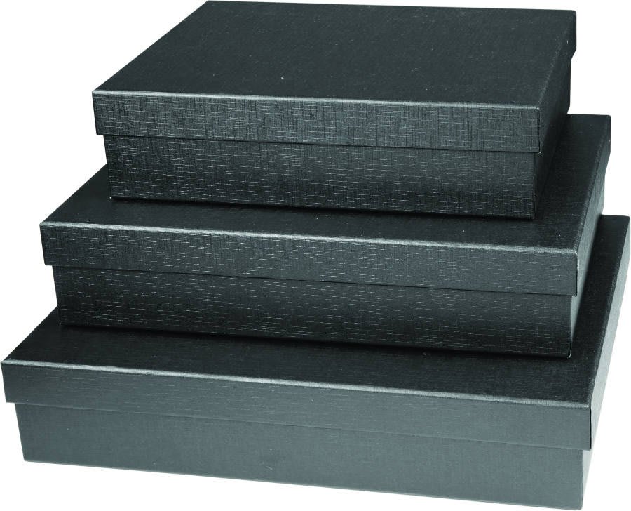 8" x 10" Black Regal Gift Box with 3 Layers of Foam