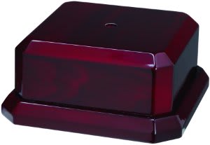 6" x 2 1/2" Rosewood Royal Piano Finish Cup Base