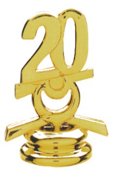 2 1/2" Gold "20" Circle Trim