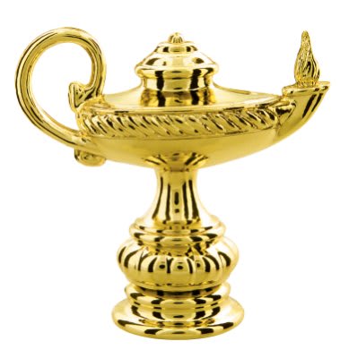 3 1/4" Lamp of Knowledge Figure