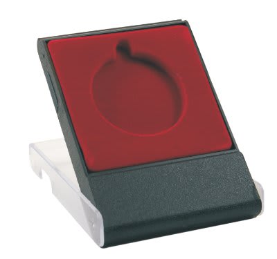 3 3/8" x 4 3/4" Plastic Presentation Box with Red Velveteen Insert