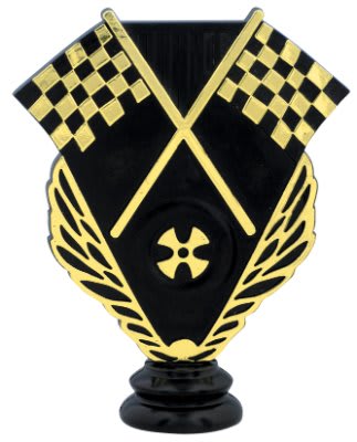 4 3/4" Black/Gold Racing Figure