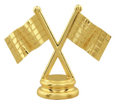 2 1/2" Crossed Flags Figure