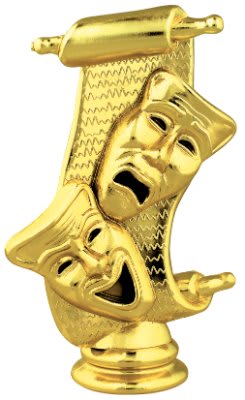 4 1/2" Drama Mask Figure