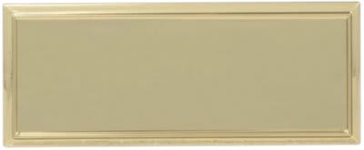 3" x 1" Gold Square Corner Plastic Badge Frame