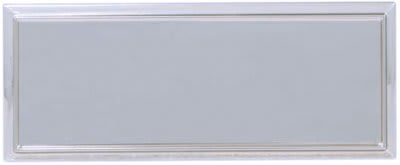 3" x 1" Silver Square Corner Plastic Badge Frame