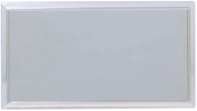 3" x 1 1/2" Silver Square Corner Plastic Badge Frame