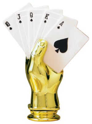 5" Color Poker Hand Figure