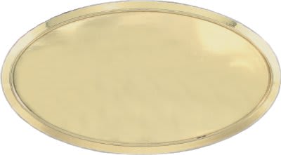 3" x 1 1/2" Gold Oval Plastic Badge Frame