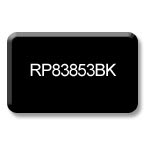 3" x 1 1/2" Black Round Corner Plastic Badge Frame