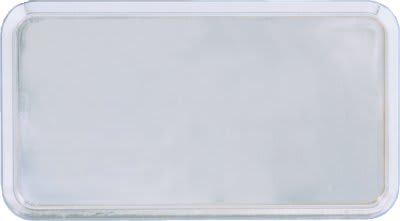 3" x 1 1/2" Silver Round Corner Plastic Badge Frame