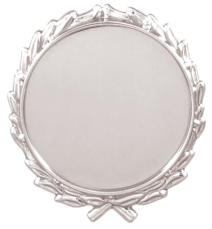 2 3/4" Silver Plaque Mount with 2" Insert Holder