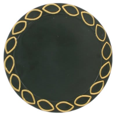 2 1/2" Black/Gold Plaque Mount with 2" Insert Holder