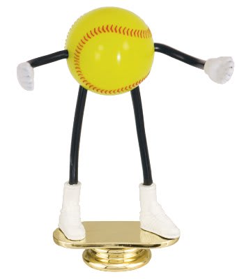 5" Softball Bendable Trophy Dude Figure