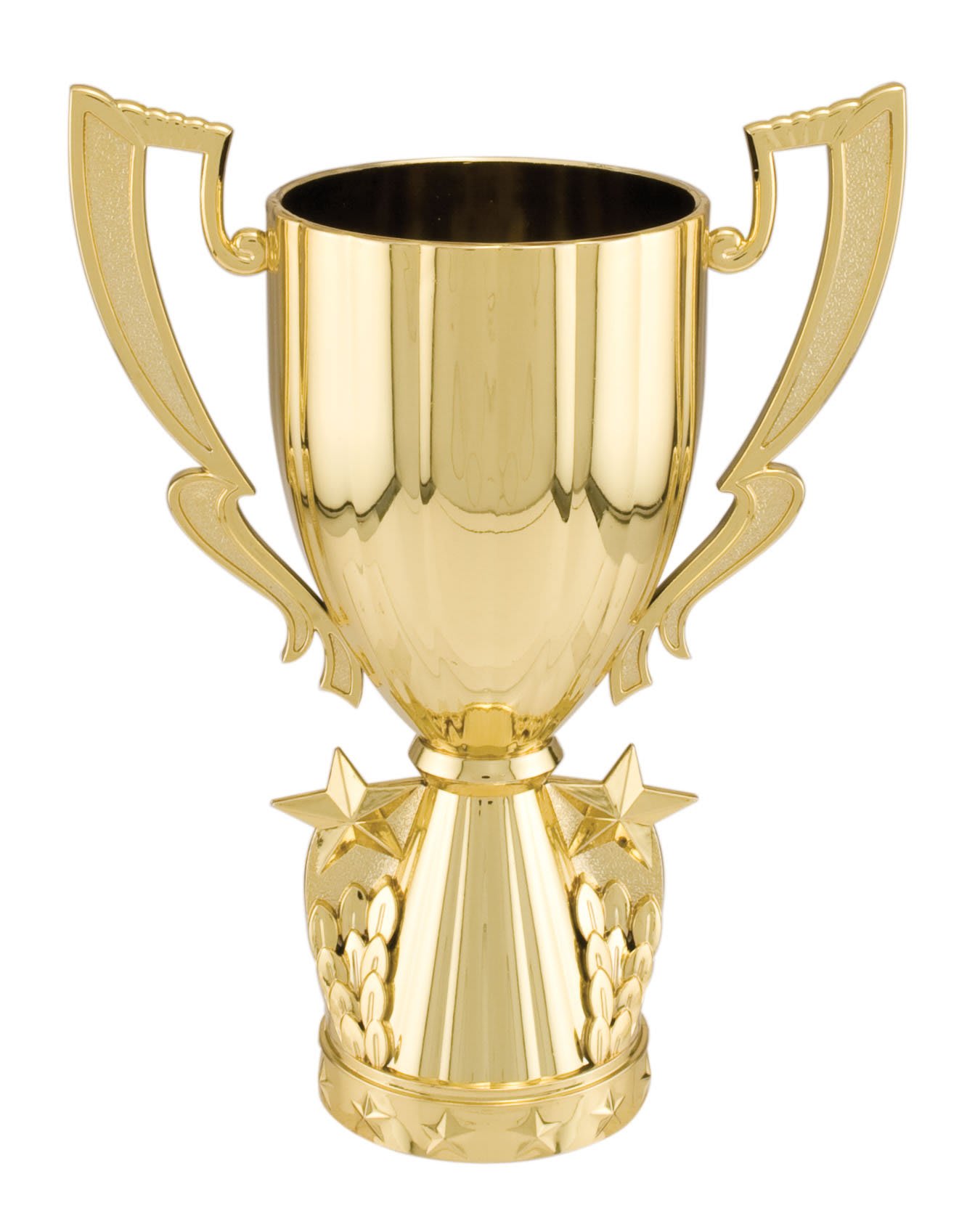 6" Gold Plastic Cup with Stars