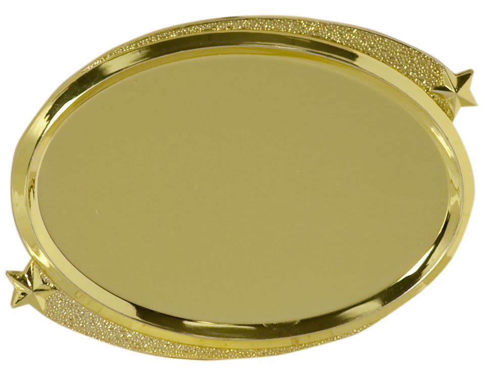 3 1/2" x 2 1/2" Oval Plaque Mount with 3" x 2" Insert Holder