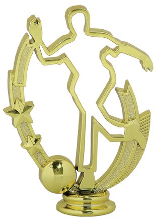 5" Gold Bowling Profile Figure