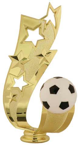 6" Soccer Offset Ribbon Figure