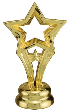 2 1/2" Gold Open Star Trim