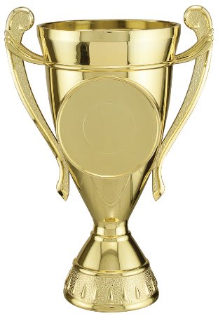 6 1/2" Gold Plastic Cup with 2" Insert Holder