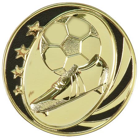3" Gold/Black Soccer MidNite Star Plaque Mount